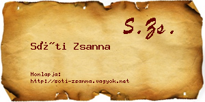 Sóti Zsanna névjegykártya